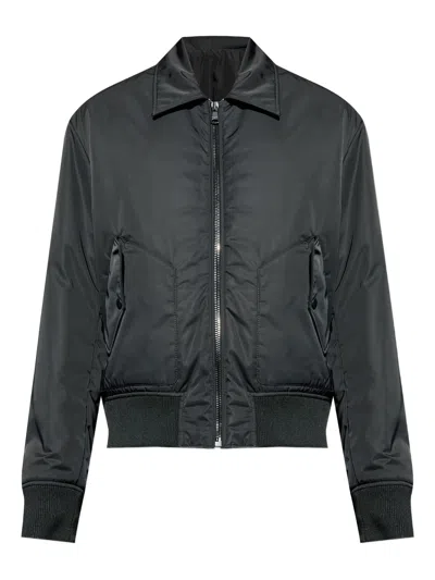 Balmain Nylon Bomber Jacket In Black