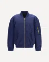 Balmain Logo-embroidered Recycled Polyamide Bomber Jacket In Blue