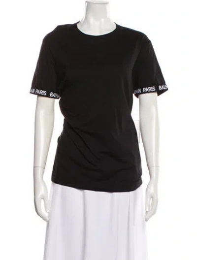 Pre-owned Balmain Nylon Crew Neck T-shirt W/ Tags In Black