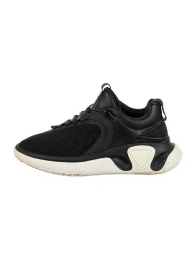Pre-owned Balmain Nylon Leather Trim Embellishment Chunky Sneakers In Black