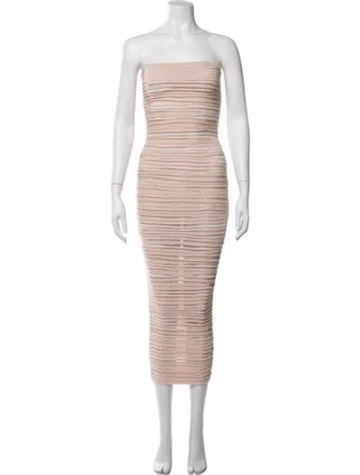 Pre-owned Balmain Nylon Midi Length Dress In Pink