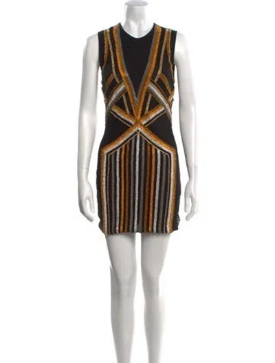 Pre-owned Balmain Nylon Mini Dress In Multi