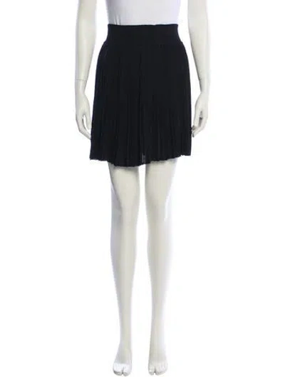 Pre-owned Balmain Nylon Mini Skirt In Blue