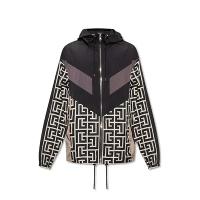BALMAIN NYLON MONOGRAM JACKET