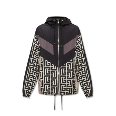 BALMAIN NYLON MONOGRAM JACKET
