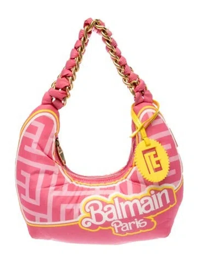 Pre-owned Balmain Nylon This X Barbie Mini In Pink