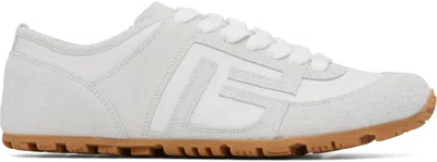 BALMAIN OFF-WHITE RACER 45 SNEAKERS