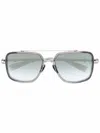 Balmain Officier Square-frame Sunglasses In Grey