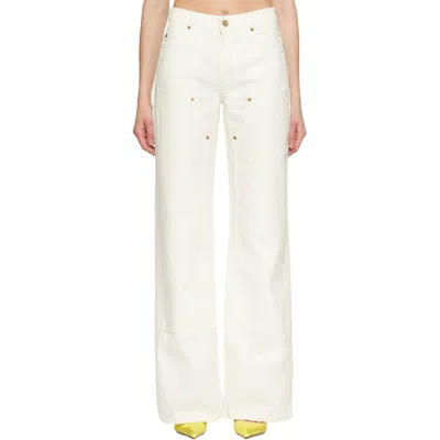 Balmain Off-white Loose-fit Denim Jeans