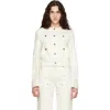 Balmain Off-white Patch-pocket Denim Jacket