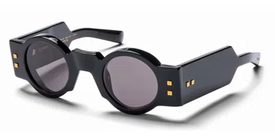Balmain Olivier Grey Round Unisex Sunglasses Bps-159 A 42 In ["grey","black"]