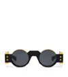 Balmain Olivier Ii Round Sunglasses In Black