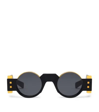 Balmain Olivier Ii Round Sunglasses In Black