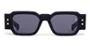 Balmain Square-frame Sunglasses In Black
