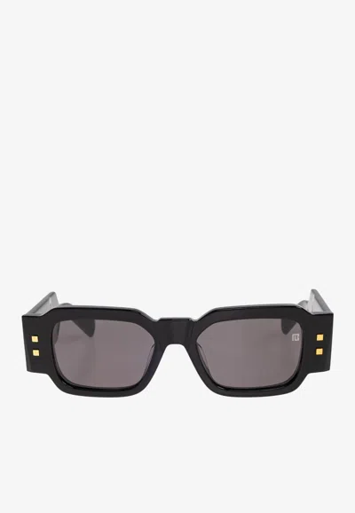 Balmain Olivier Iii Square Sunglasses In White