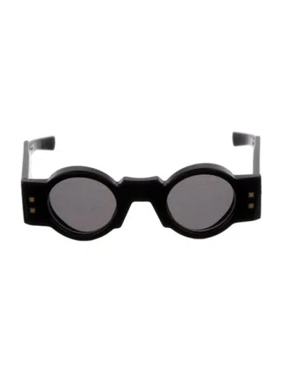 Pre-owned Balmain Olivier Round Sunglasses In Black