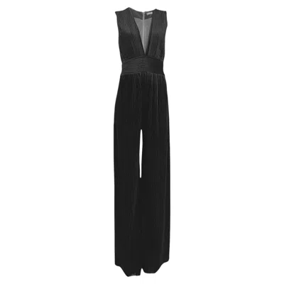 Pre-owned Balmain Olivier Rousteing Fall 2015 Look 54 Black Corduroy Jumpsuit
