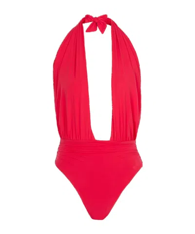 Balmain One-piece Swimsuit In Red