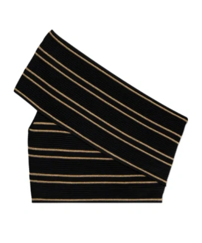 BALMAIN BALMAIN STRIPED ONE-SHOULDER TOP
