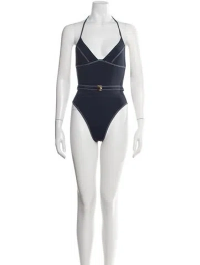 Pre-owned Balmain One-piece W/ Tags In Black