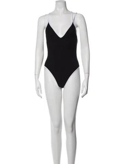 Pre-owned Balmain One-piece W/ Tags In Black