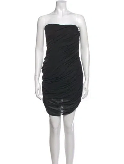 Pre-owned Balmain One-shoulder Mini Dress W/ Tags In Black