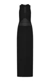 Balmain Diamond Textured Knit Midi Dress In Black