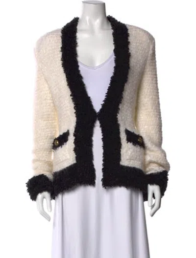 Pre-owned Balmain Open Front Sweater In Black/neutrals