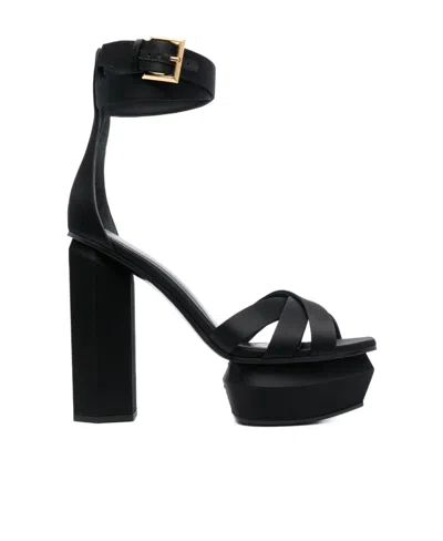 BALMAIN OPEN-TOED HIGH-HEELED SANDALS