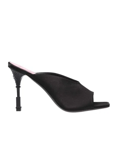 Balmain Open-toed High-heeled Sandals In Black