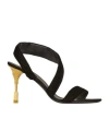 Balmain Open-toe Strap-detail Sandals In Black