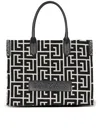 Balmain Monogram Geometric Tote Bag Gold In Black