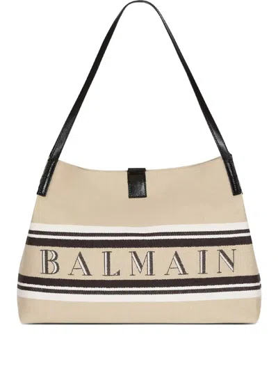 Balmain Open Tote Large In Neutral