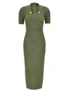 Balmain Gingham Knitted Midi Dress