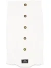Balmain White Optical Illusion Ribbed Knit Miniskirt In White