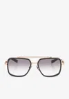 Balmain O.r Square-frame Sunglasses In Black