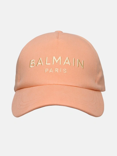 Balmain Kids' Orange Cotton Hat