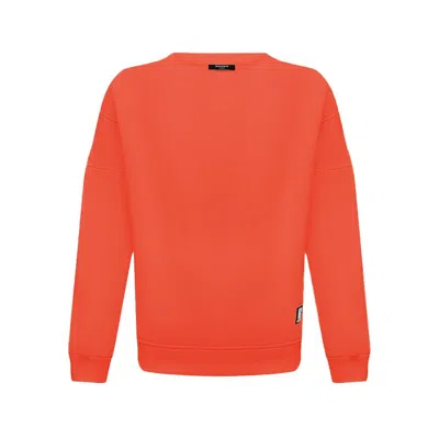 Balmain Orange Cotton Sweater In Red