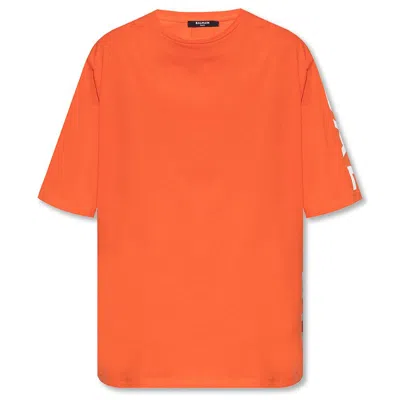 Balmain Orange Cotton T-shirt
