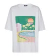 Balmain Graphic-print Cotton T-shirt In White
