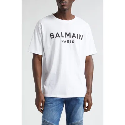 BALMAIN BALMAIN ORGANIC COTTON LOGO GRAPHIC T-SHIRT