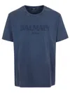 Balmain Loose Ss T-shirt Clothing In Blue