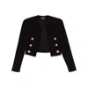Balmain Crepe Jacket In Black