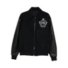 Balmain Pinstripe-print Panelled Bomber Jacket In Black