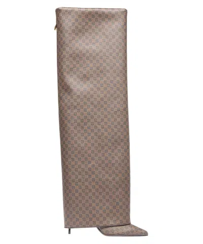 Balmain Over-the-knee Boots In Brown