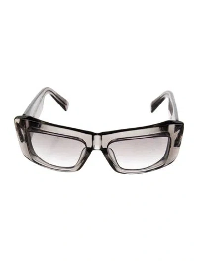Pre-owned Balmain Oversize Gradient Sunglasses In Black