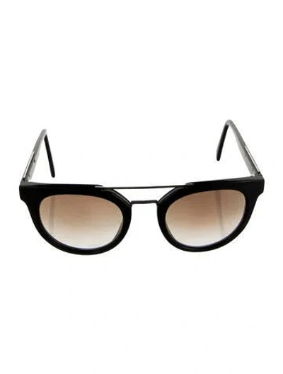 Pre-owned Balmain Oversize Gradient Sunglasses In Black
