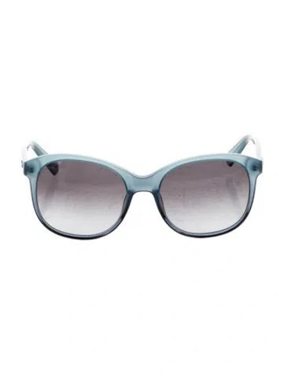 Pre-owned Balmain Oversize Gradient Sunglasses In Blue