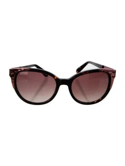 Pre-owned Balmain Oversize Gradient Sunglasses In Brown