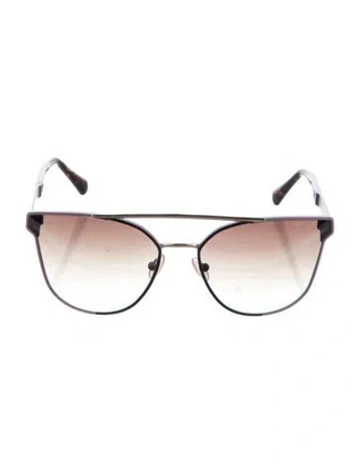 Pre-owned Balmain Oversize Gradient Sunglasses In Brown